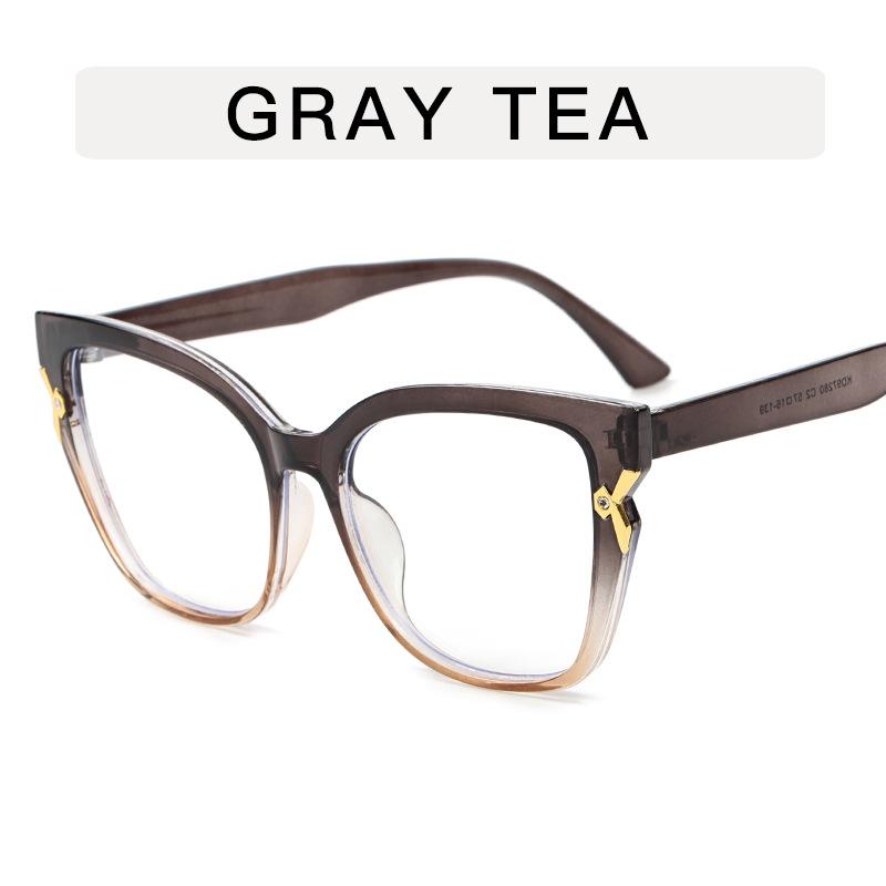 New Fashion Outdoor HD Ultra Light Anti Blue Light Eyeglasses Women's Trendy Plain Glasses Retro Daily Street Decorative Eyewear