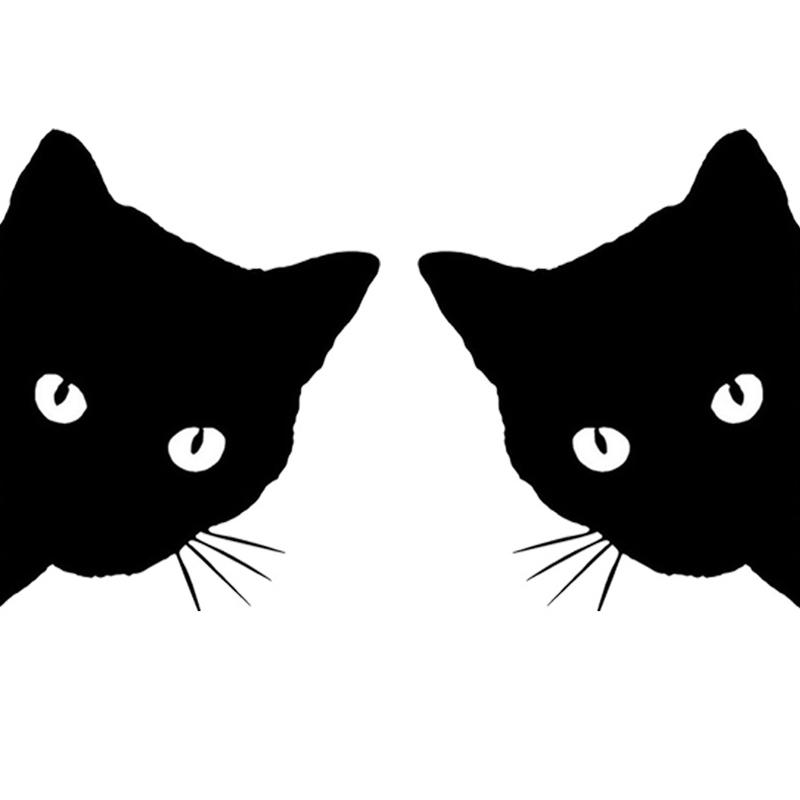 1/2Pcs Funny Car Cat Peeking Sticker Car Window Decoration Vinyl Decals 12x15cm Car Stickers Auto Exterior Decoration Decals