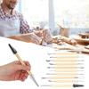 11PCS Clay Modeling Wood Clay Sculpting Tools Printmaking Carving Smooth Surface Finish Printmaking Carving Knives