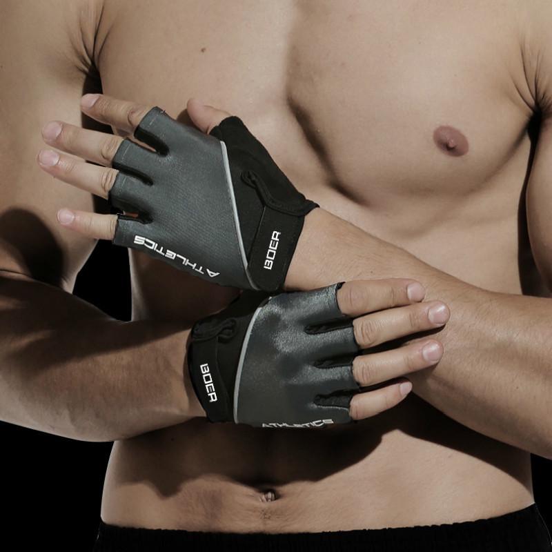 Women Men Fitness Training Half Finger Gloves Gym Fitness Fingerless Gloves Sports Body Building Exercise Running Cycling Glove