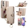 For Samsung Galaxy S23+ Case RFID Blocking Zipper Wallet PU Leather Mobile Cover
