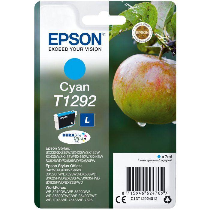 EPSON Cartouche d'encre T1292 Cyan - Pomme (C13T12924012)