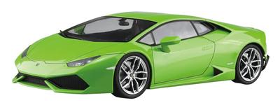Model AOSHIMA Prepainted Model Series 2014 Lamborghini Huracan Zielony malowany plastikowy model Biały 1/24 04-A