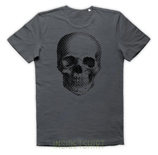 DIGITAL SKULL T-SHIRT Optical Illusion Jersey Dead Head Skull T-SHIRT MAN S