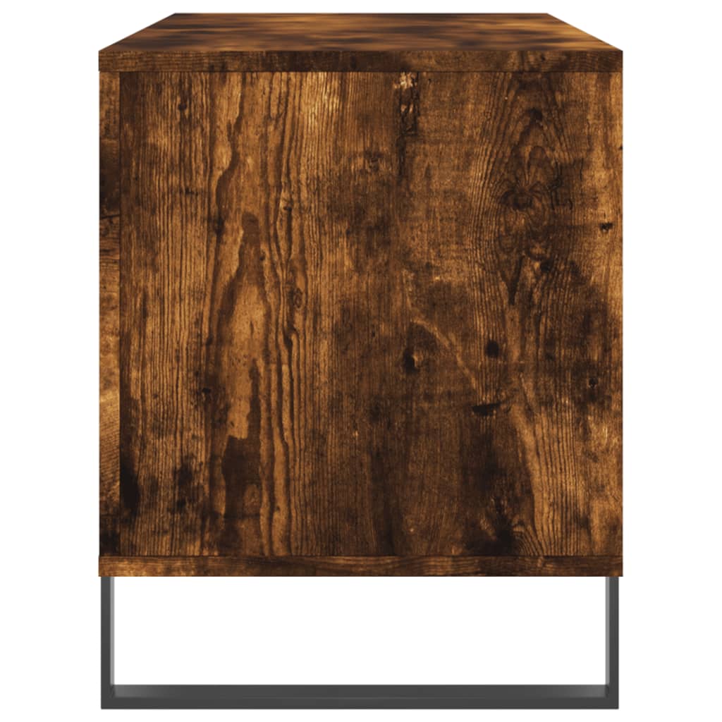 Record Cabinet Smoked Oak 100x38x48 cm Wood Based Panel