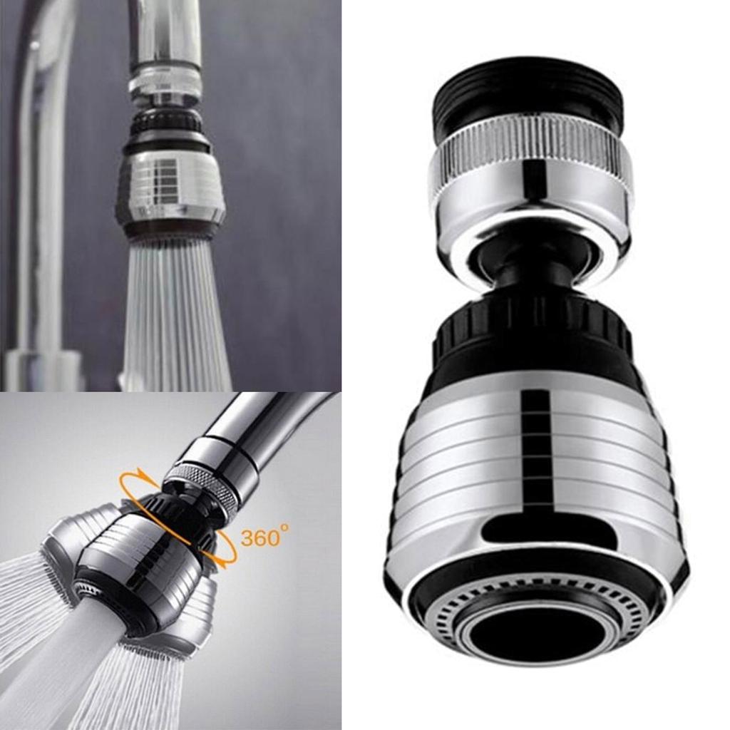 360 Degree Water Bubbler Swivel Head, Saving Tap Faucet Aerator Adapter Device