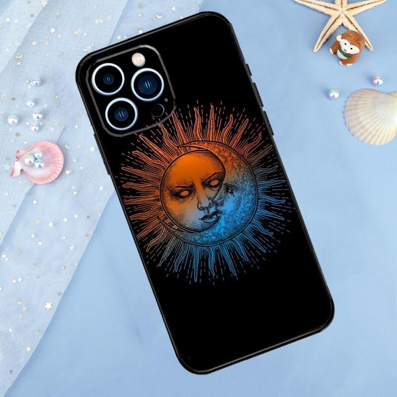 Sun and Moon Case For iPhone 17 Pro Max16 15 14 13 11 12 Pro Max Plus 12 13 Mini 16e 17 Air Back Cover