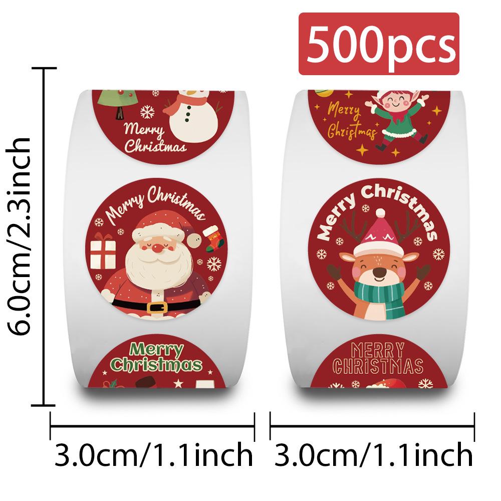 500 Christmas Envelope Gift Sealing Sticker Roll –  Cross-border Design