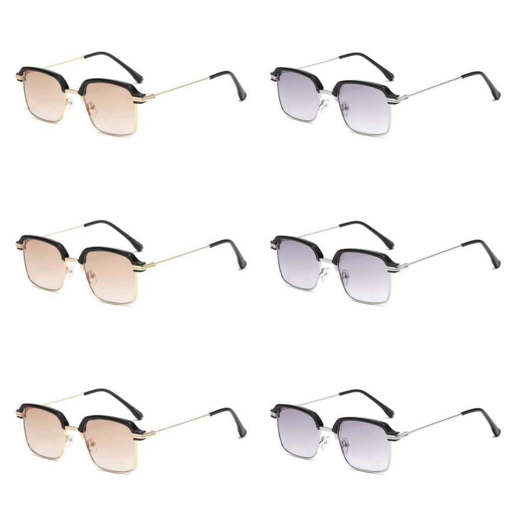 6PCS Anti-Blue Light Dual-Use Presbyopic Glasses Men's and Women's Dual-Light HD Large Frame Sun Presbyopic Glasses Sunglasses