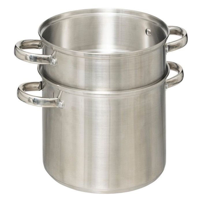 High-quality Stainless Steel Couscoussier 8 Liters Capacity D 22 Cm - -