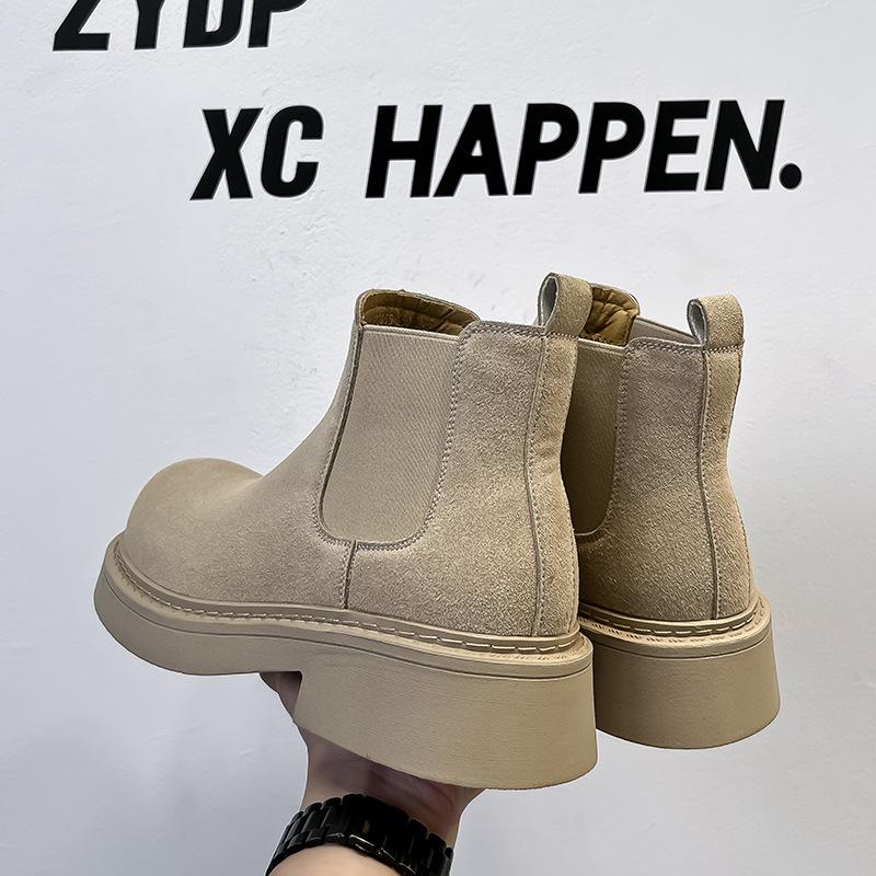 Platform Chelsea short boots 2025 new Internet celebrity autumn and winter brown retro platform Martin boots 22185-A