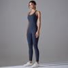 Euro-American Ruched Hip-Lift Yoga Jumpsuit: Quick-Drying and Beautiful Back Bodycon for Fitness and Running
