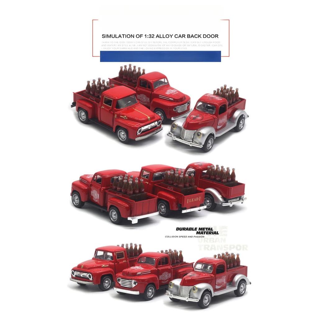1/32 Ford Pickup Classical Vintage Car Simulation Model Sound and Light Children's Toys Collection Ornaments Gifts