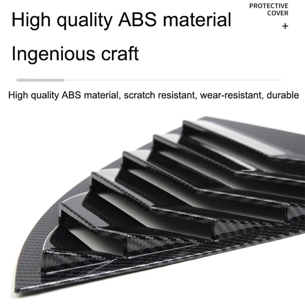 2 buc. Obloane triunghiulare din spate pentru mașină Parasolar triunghiular modificat pentru Tesla Model 3/Y Patch obturator pentru geam din spate ABS Shark Gill