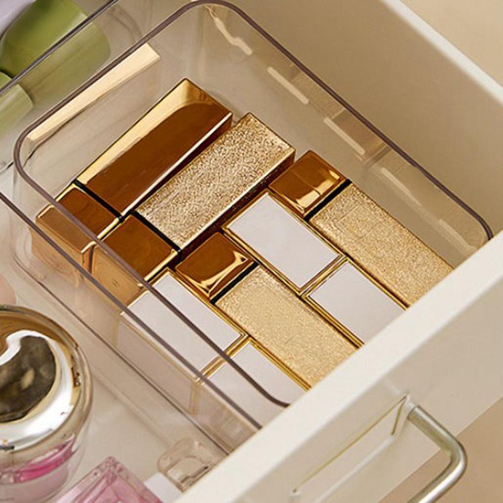 Makeup Organizer Drawer Transparent Light Luxury Clear Cosmetic Storage Tray for Jewelry Brushes
