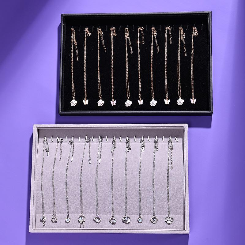 Elegant Jewelry Display Stand: Necklace, Bracelet, and Earring Storage Tray