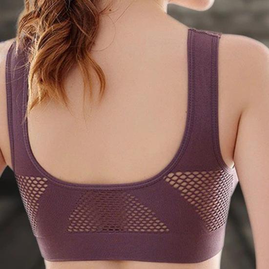 Women Brassieres Thin High Elasticity Lightweight Trendy Wire Free Push Up Sports Bra Daily Wear Clothes