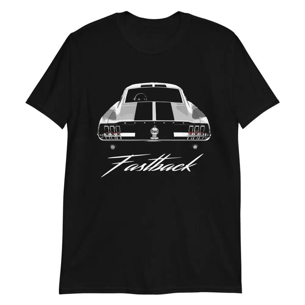 

1967 Fastback Mustang Коллекционный Американский Muscle Car Подарок Футболка С коротким рукавом Повседневная 100% Хлопок Круглый вырез Летняя Мужская Футболка - ... S разноцветный