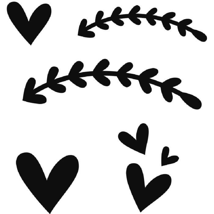 Outil de découpe et de gaufrage - ARTEMIO - Dies 'On se marie - frises cœurs' - Mixte - Adulte - Multi-matériaux