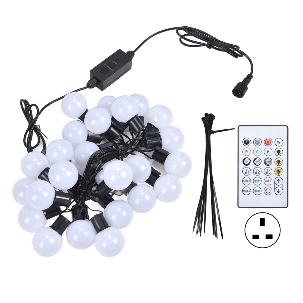 G40 25LED Globe Bulb String Light 16.4ft RGB Fairy Light for Party Wedding Decor 100?240VUK Plug