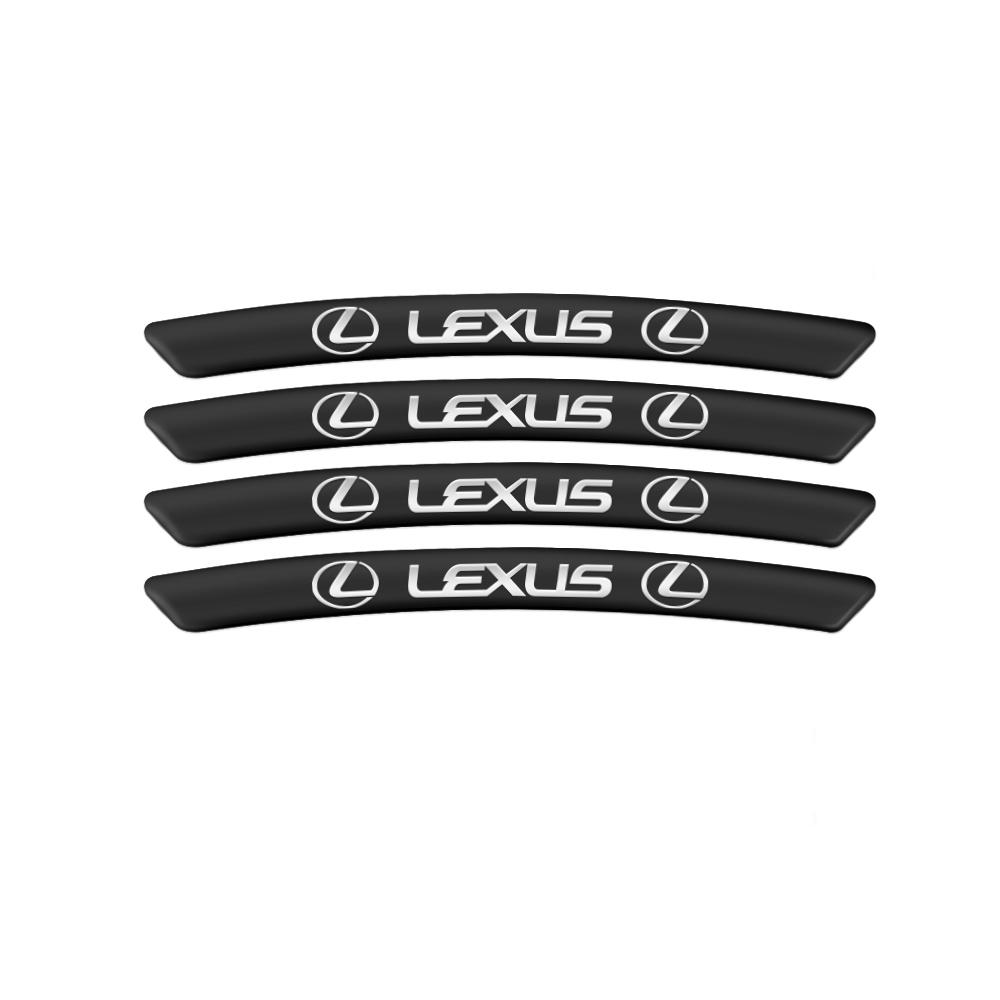 

4Pcs Car Badge Wheel Rims Sticker Decoration Accessories For Lexus LS LC IS350 ES300h ES300 IS250 IS220d NX350h RX GS350 CT200h чорний