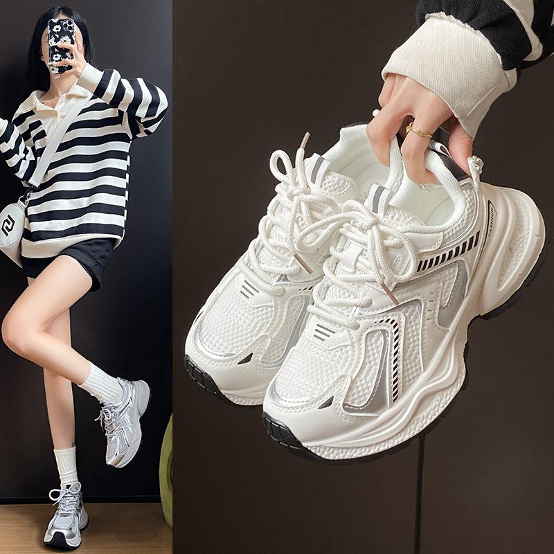 Ins Korean Version of the New Dad Shoes for Women 2025 Autumn Student Sports Running Shoes Casual Shoes Platform Height Increase 2830