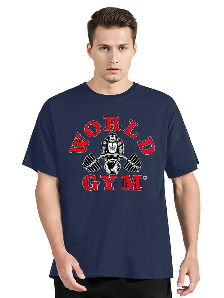 Vintage T-shirt Cute New Kingkong World Fitness T Shirt Unisex Tops Tees Streetwear Cotton Men's Clothing Oversized Graphic