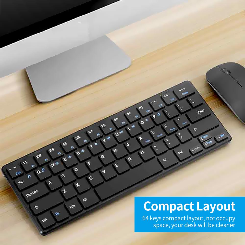 Tastatur-Maus-Kombination 2,4G Drahtloses Tastatur-Maus-Set Büro-Tastatur-Maus-Set Schlankes Design Plug and Play für PC Laptop