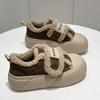 Velcro cotton shoes women's winter velvet thickened winter new thick-soled non-slip one-pedal bread shoes