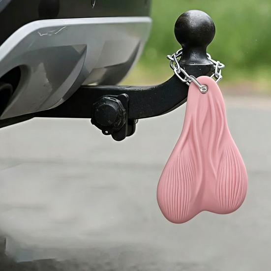 Hanging Truck Balls Nuts, Funny Trailer Hitch Decoration with Chain, Prank Automotive Vehicle Exterior Accessory, Gag Gifts for Boyfriend Husband
