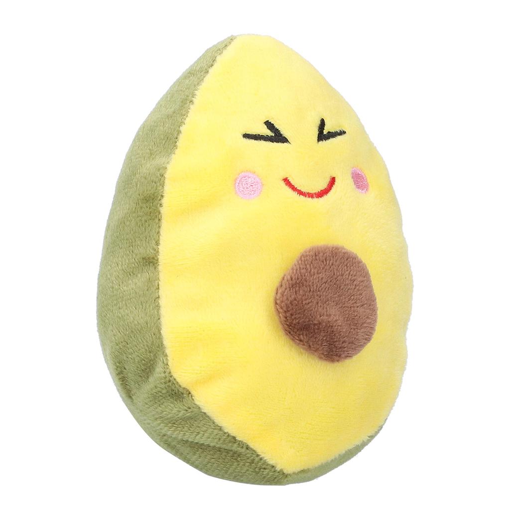Avocado Shape Pet Chew Toy Plush Dog Playing Teething Toys with Sound for Small Dogs