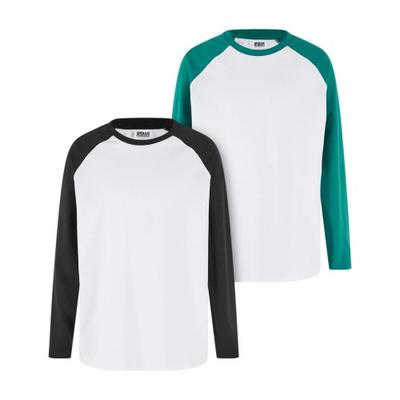 Urban Classics Boys Organic Oversized Raglan Long-Sleeved T-Shirt (Pack of 2)