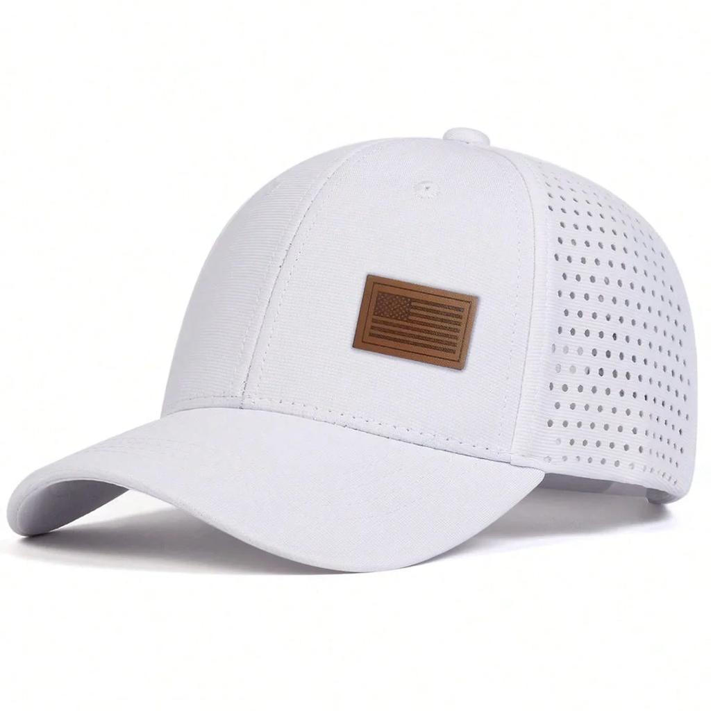 Unisex American Flag Label Baseball Net Caps Adjustable Casual Hats Spring And Summer Outdoor Sunscreen Hat