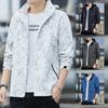 Men's Plus Size Hooded Windbreaker Jacket - Casual Spring Student Outerwear