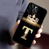 Diamond Crown Letter Capa Phone Case for iPhone 16 15 14 13 12 11 Plus 16 15 14 13 12 11 Pro Max 13 12 Mini XS Max 7 8 16e Cover