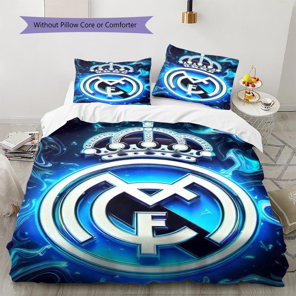Set cu cuvertură și fețe de pernă cu model de desene animate Decorare casă Cadou de ziua de naștere (1 * husă de pilotă + 2 * fețe de pernă, fără miez)