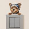 Light Switch Plate Stickers Cute Cartoon Puppy Decorative Switch Cover Decals 1 Pc