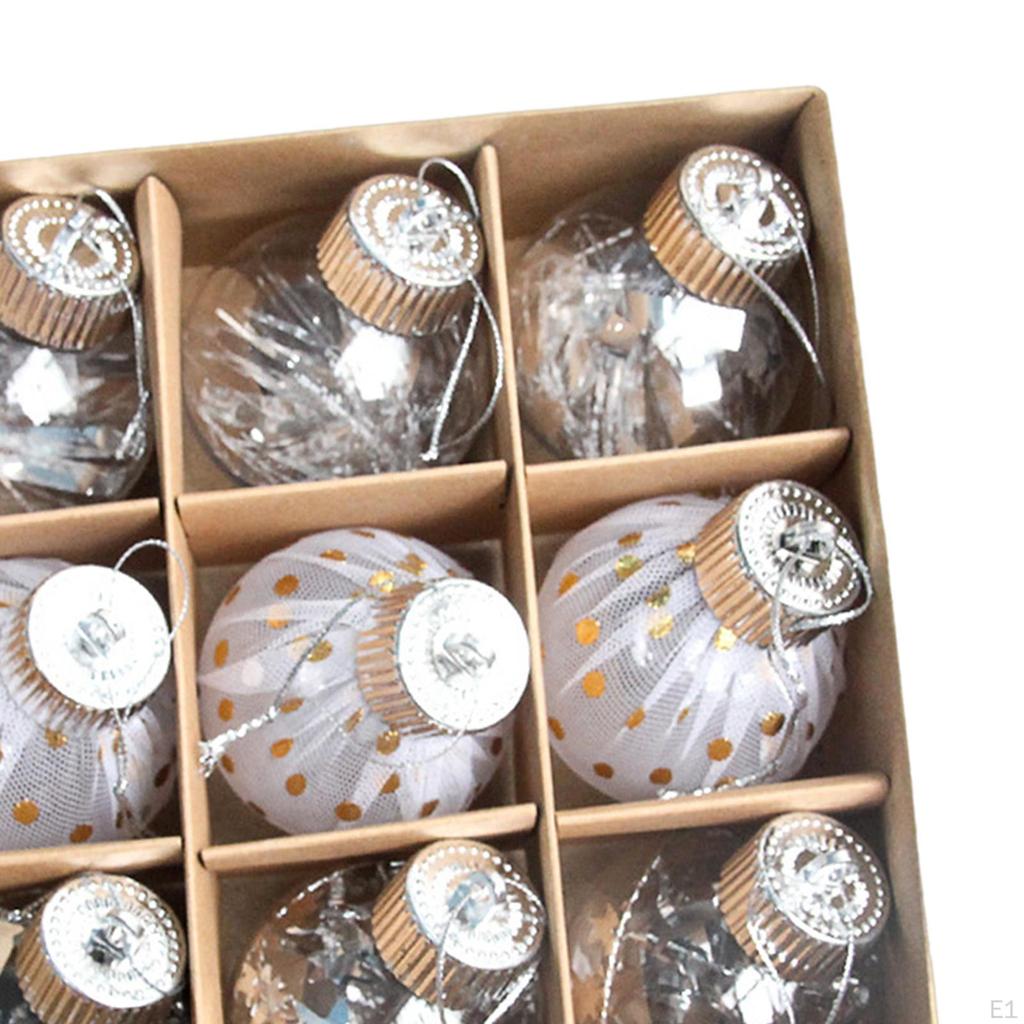 9 Pieces Christmas Balls Ornaments Baubles Pendants Decorative Xmas Tree Decor for