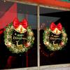 Christmas Wreath Static Cling Window Decals