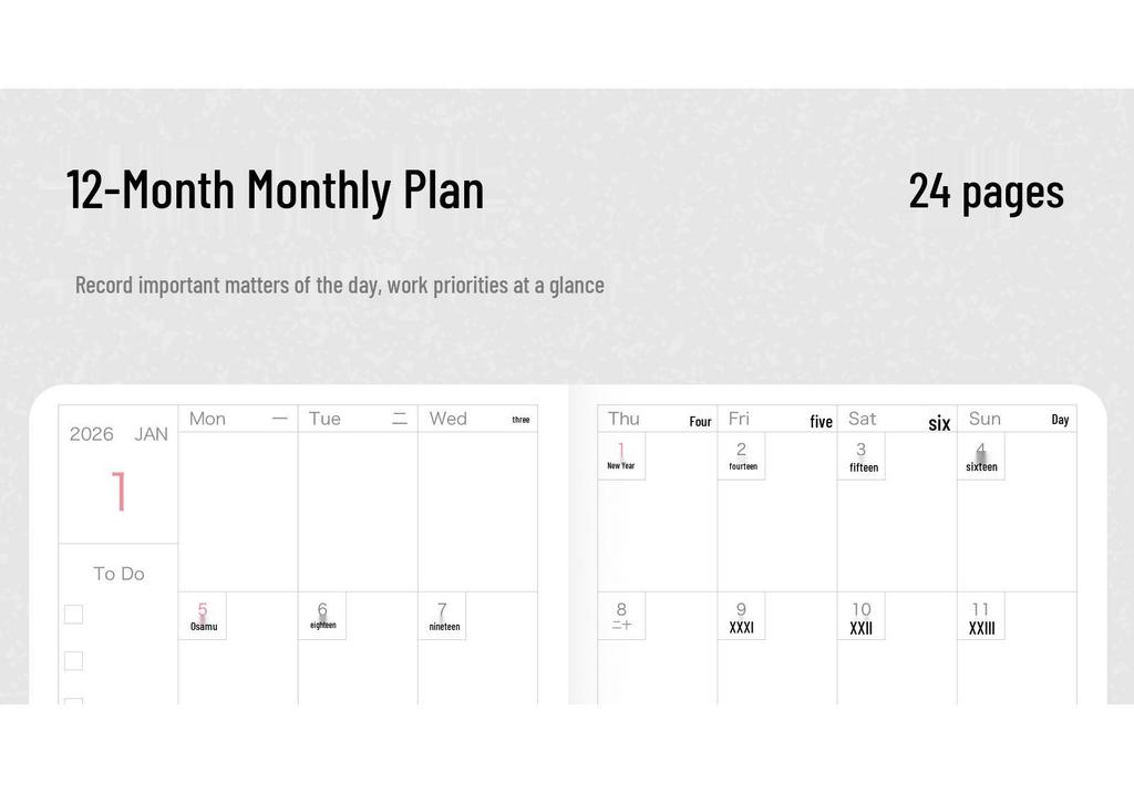 2026 Portable Weekly Planner: Leather-Covered Diary & Time Management Book