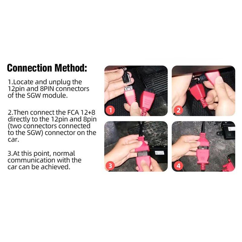 For -For Dodge Ram,Jeep Compatible 12+ 8 Pin Adapter Cable- Security Gateway For Autel Maxisys