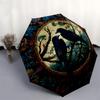 1pc Ravens in Ornate Floral Frame Umbrella with Plastic Handle,Suitable for All Seasons Home Travel Outdoor UmbrellaDD1290