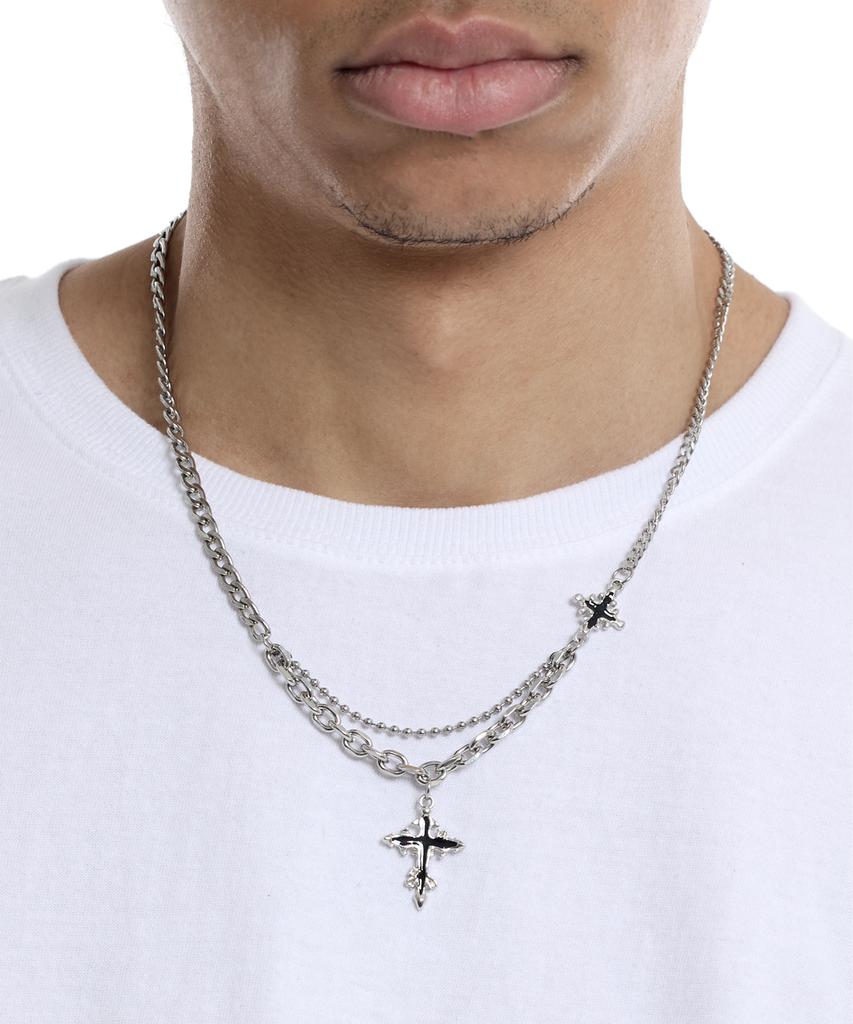 Cream Soda Lab Gothic Cross Bold Chain Necklace