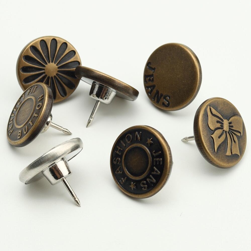 Detachable Metal Universal Waist Adjustment Buttons, No Sew Elastic Snap Buckle Design, For Jeans Waist Modification