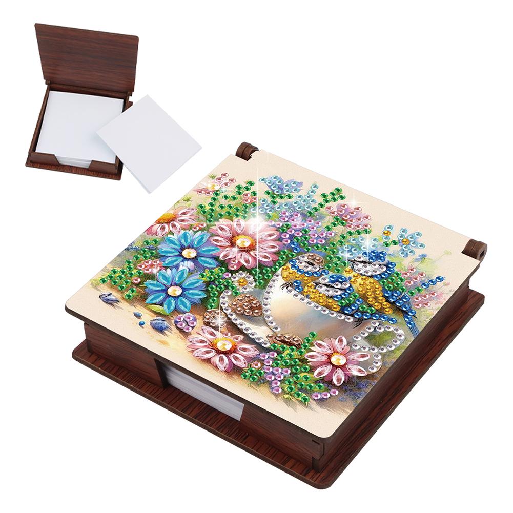 1pc Diamond Painting Kit Note Box 160 Sticky Notes Diamond Art Notebook Box DIY Diamond Art Note Box for Work Desk Organization
