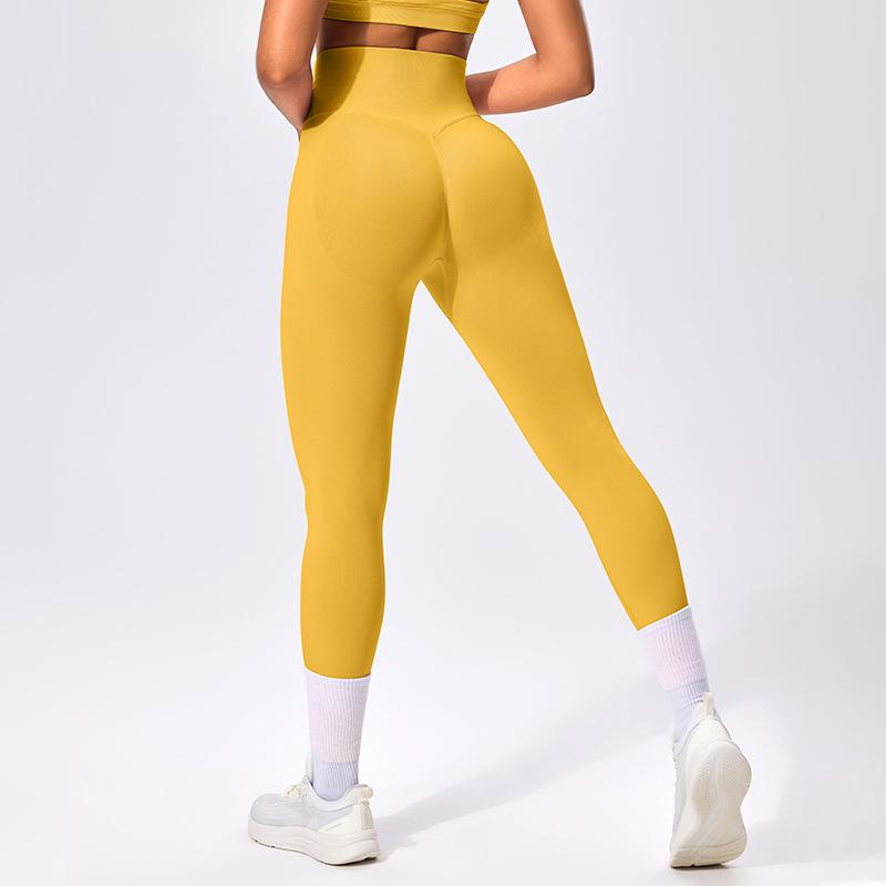 Women's High Waist Tummy Control Yoga Pants - Nude Feel, Peach Butt Lift, Ideal for Fitness, Running & Sports