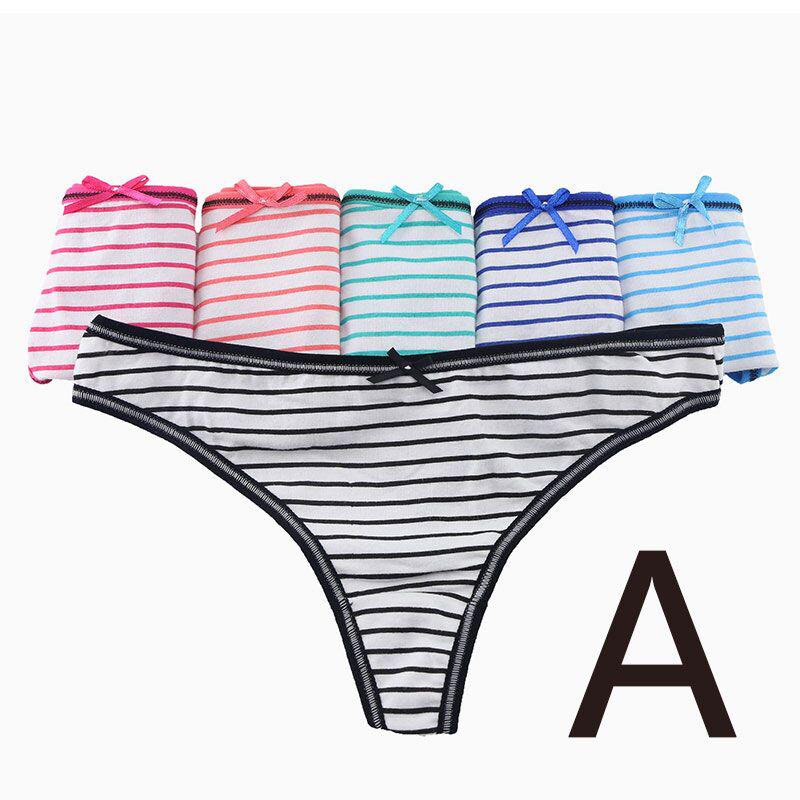 5pcs/lot Lace Panties Patchwork Black Bow Women Panty Sexy Underwear