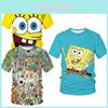 Cute 3d Spongebob Squarepants Cartoon T-shirt For Boys And Girls