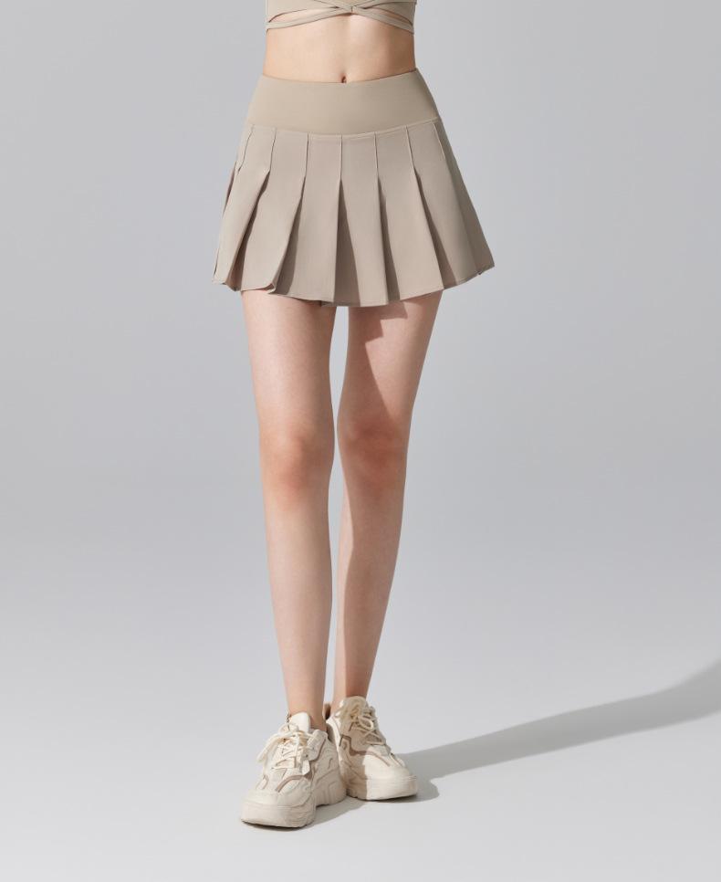 Antibacterial Pleated Athletic Skirt: Nude Feel, Quick-Dry, Anti-Exposure, Yoga, Golf, Tennis
