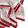 Burgundy Secret Silk Double Crepe Silk Scarf Women's Spring and Summer High Sense Fashion Versatile Square Scarf Elegant Atmospheric Sunscreen Headsca